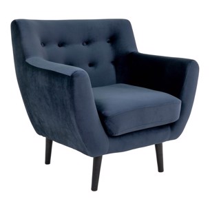 Monte chair (small) - Blå velour